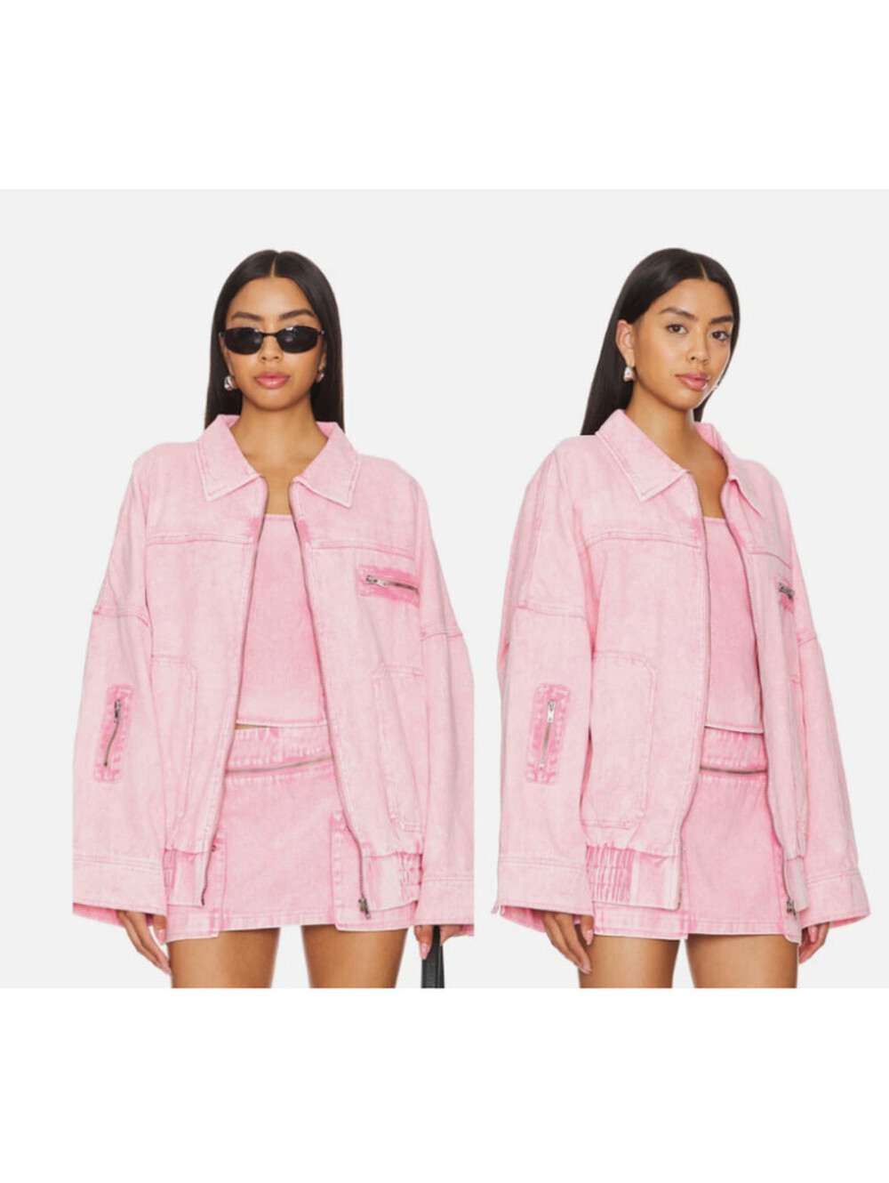 BY.DYLN Monica Jacket Pink bubblegum PINK oversize size XS NWT $189msrp